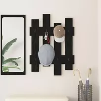Prikabinamas paltas su saugykla Juodas ąžuolas 60 x 3 x 82 cm