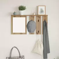 Prikabinamas paltas su lentyna artisano ąžuolo 85 x 10 x 45 cm