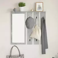 Prikabinamas paltas su lentyna Betono pilka 84 x 10 x 80 cm