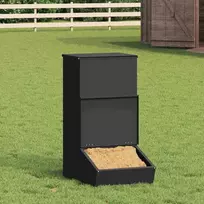 Kiaulių šėrykla Juoda 55 x 38 x 76 cm Šaltai valcuita plienas