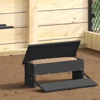 Vištų treadle šėrykla Juoda 48,5 x 39,5 x 19 cm