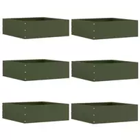 Vejo kraštas 6 pcs Alyvuogių žalia 40 x 40 x 13 cm Plienas