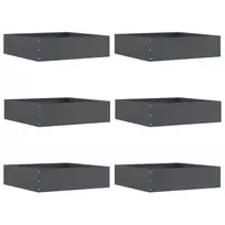 Vejo kraštas 6 pcs Antracitas 50 x 50 x 13 cm Plienas