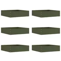Vejo kraštas 6 pcs Alyvuogių žalia 50 x 50 x 13 cm Plienas