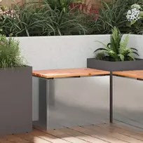 Sodo suolas Sidabro 60 x 40 x 43 cm Galvanizuotas plienas