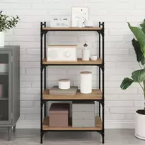 Knygų lentyna 4 pcs Ruda 60 x 40 x 1,5 cm Apdirbta mediena