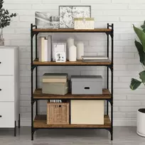Knygų lentyna 4 pcs Ruda 80 x 40 x 1,5 cm Apdirbta mediena