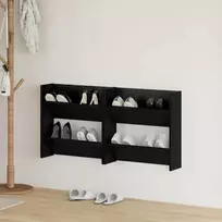 Batu skrynia su lentyna 2 pcs Juodas ąžuolas 60 x 18 x 60 cm