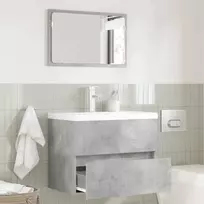 Vonios baldų rinkinys su stalčių Betono pilka 60 x 38,3 x 45 cm