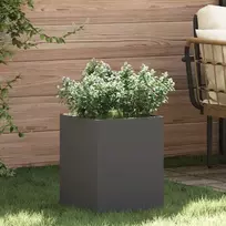 Sodo vazonas Juoda 32 x 32 x 40 cm Šaltai valcuotas plienas