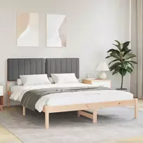 Lovo rėmas su apmuštu galvūgaliu Tamsiai pilka 150 x 200 cm