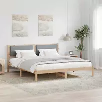 Lovos rėmas Šviesiai pilka 180 x 200 cm Kietos pušies mediena