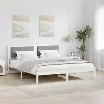 Lovos rėmas Šviesiai pilka 180 x 200 cm Kietos pušies mediena