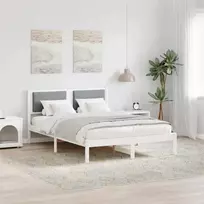 Lovos rėmas Šviesiai pilka 150 x 200 cm Kietos pušies mediena