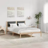 Lovos rėmas Tamsiai pilka 140 x 190 cm Kietos pušies mediena