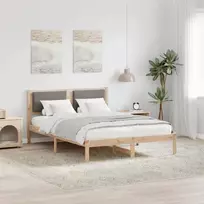 Lovos rėmas Taupe 140 x 190 cm Kietos pušies mediena