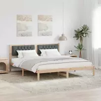 Lovos rėmas Tamsiai pilka 160 x 200 cm Kietos pušies mediena