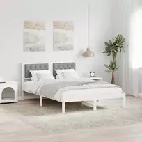 Lovos rėmas Šviesiai pilka 140 x 190 cm Kietos pušies mediena
