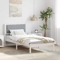 Lovo rėmas su apmuštu galvūgaliu Šviesiai pilka 90 x 200 cm