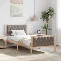 Lovos rėmas Taupe 90 x 200 cm Kietos pušies mediena