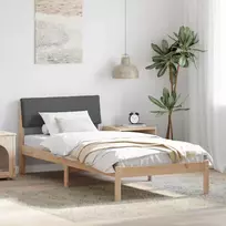 Lovos rėmas ruda ir tamsiai pilka 90 x 200 cm Pušies masyvas