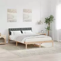Lovos rėmas ruda ir tamsiai pilka 160 x 200 cm Pušies masyvas