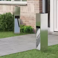 Saulės LED takų šviestuvas 2 pcs Sidabro Cinkuotas