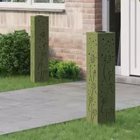 Saulės LED šaligatvio šviesa 2 pcs Alyvuogių žalia