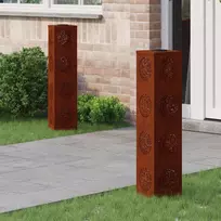 Saulės LED šaligatvio šviesa 2 pcs Rūdijanti