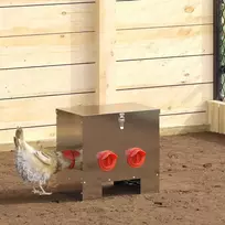 Vištų lesykla 2 pcs Sidabro 40,5 x 25 x 38 cm Cinkuota plienas