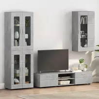 Medinė spinta Betono pilka 50 x 29 x 100 cm Apdirbta mediena