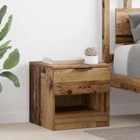 Lovos spintelė su stalčių 2 pcs Senas medis 40 x 39 x 40cm