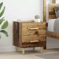Lovos spintelė su stalčių 2 pcs Senas medis 40 x 35 x 47.5cm