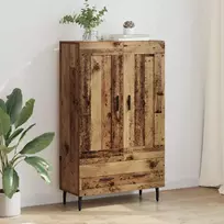Aukštas spintelė su stalčių Senovinis medis 69,5 x 31 x 115 cm