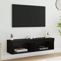 TV spintelių komplektas 2 pcs Juodas ąžuolas 60 x 30 x 30 cm