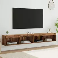 TV spintelių komplektas 2 pcs Senas medis 100 x 30 x 30 cm
