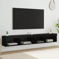 TV spintelių komplektas 2 pcs Juodas ąžuolas 100 x 30 x 30 cm