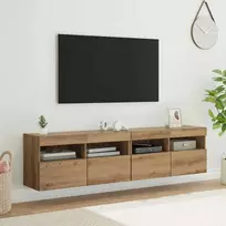 TV sieniniai spintelės 2 pcs Amatininkų ąžuolas 80 x 30 x 40 cm
