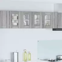 Pakabinama spintelė 2 pcs Pilkas Sonoma 60 x 31 x 40 cm