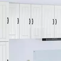 Sieninė spintelė LUCCA 2 pcs Itin blizgi balta 30 x 31 x 80 cm