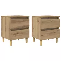 Lova spintelės 2 pcs Amatininkų ąžuolas 40 x 35 x 50 cm