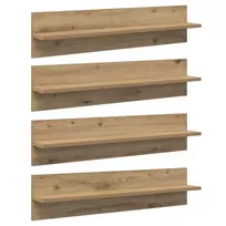 Sieninės lentynos 4 pcs Amatininkų ąžuolas 80 x 11,5 x 18 cm