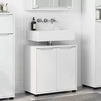 Vonios kriauklės cabinetas su lentyna Balta 60 x 30 x 60 cm
