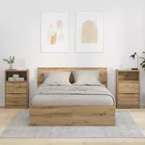 Naktiniai staliukai 2 pcs Amatininkų ąžuolas 40 x 30 x 467 cm