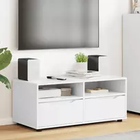 Televizoriaus spintelė Balta 100 x 48 x 43 cm Apdirbta mediena