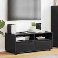 Televizoriaus spintelė Juoda 100 x 48 x 43 cm Apdirbta mediena