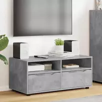 Televizoriaus spintelė su stalčių Betono pilka 100 x 48 x 43 cm