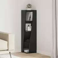 Kampinė spintelė Juoda 27,5x27x102cm Apdirbta mediena