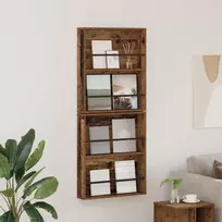 Žurnalų stovas su lentyna 2 pcs Senas medis 60 x 12 x 70 cm