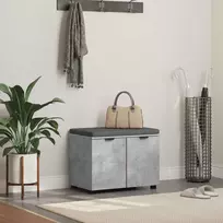 Koridoriaus suolas su pagalve Betono Pilka 60 x 38 x 46 cm